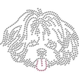 Cute Havanese Rhinestone Motif for Mask